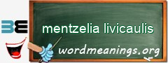 WordMeaning blackboard for mentzelia livicaulis